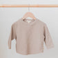 Long Sleeve Waffle Tee - Beige
