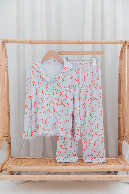 Button Down Set in Candy Canes