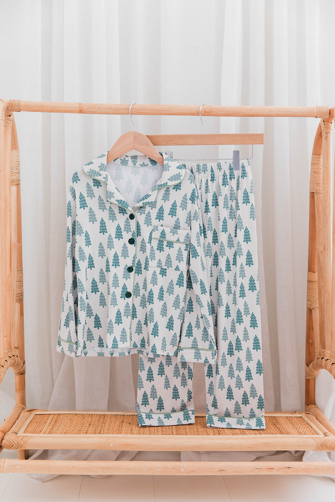 Button Down Set in Evergreen