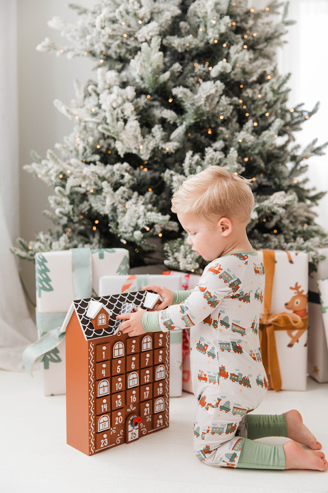 Zippered Romper in Polar Express
