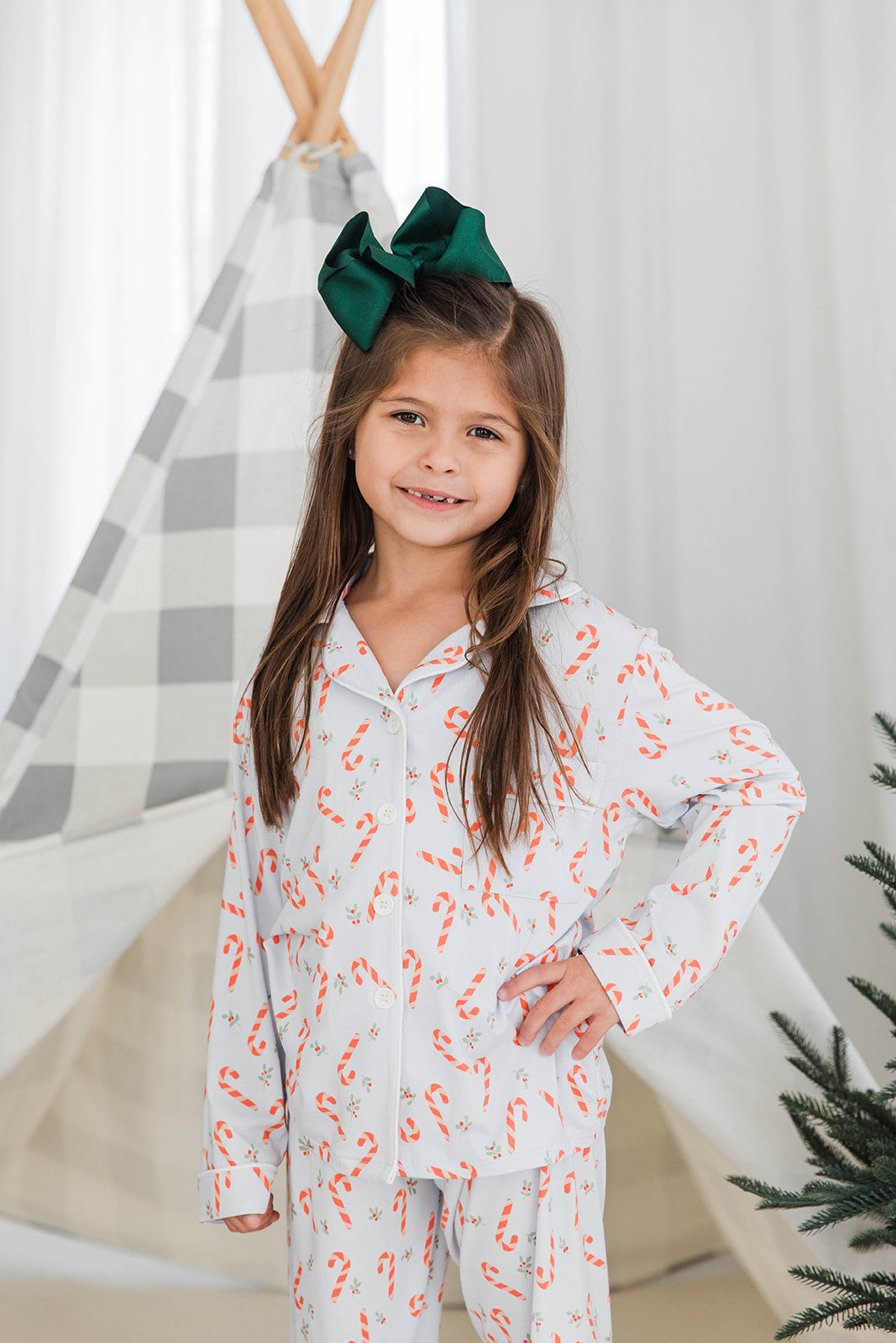 Button Down Set in Candy Canes