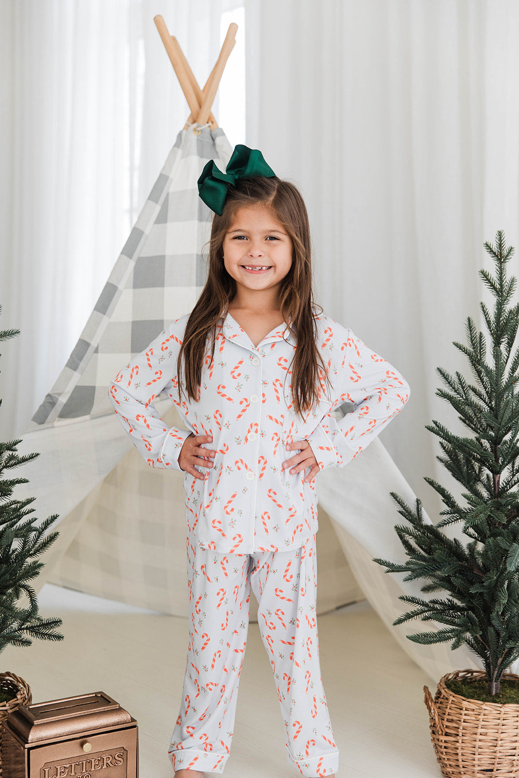 Button Down Set in Candy Canes