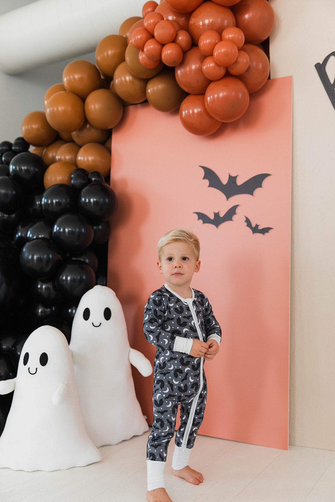 Zippered Romper in Spooky Night