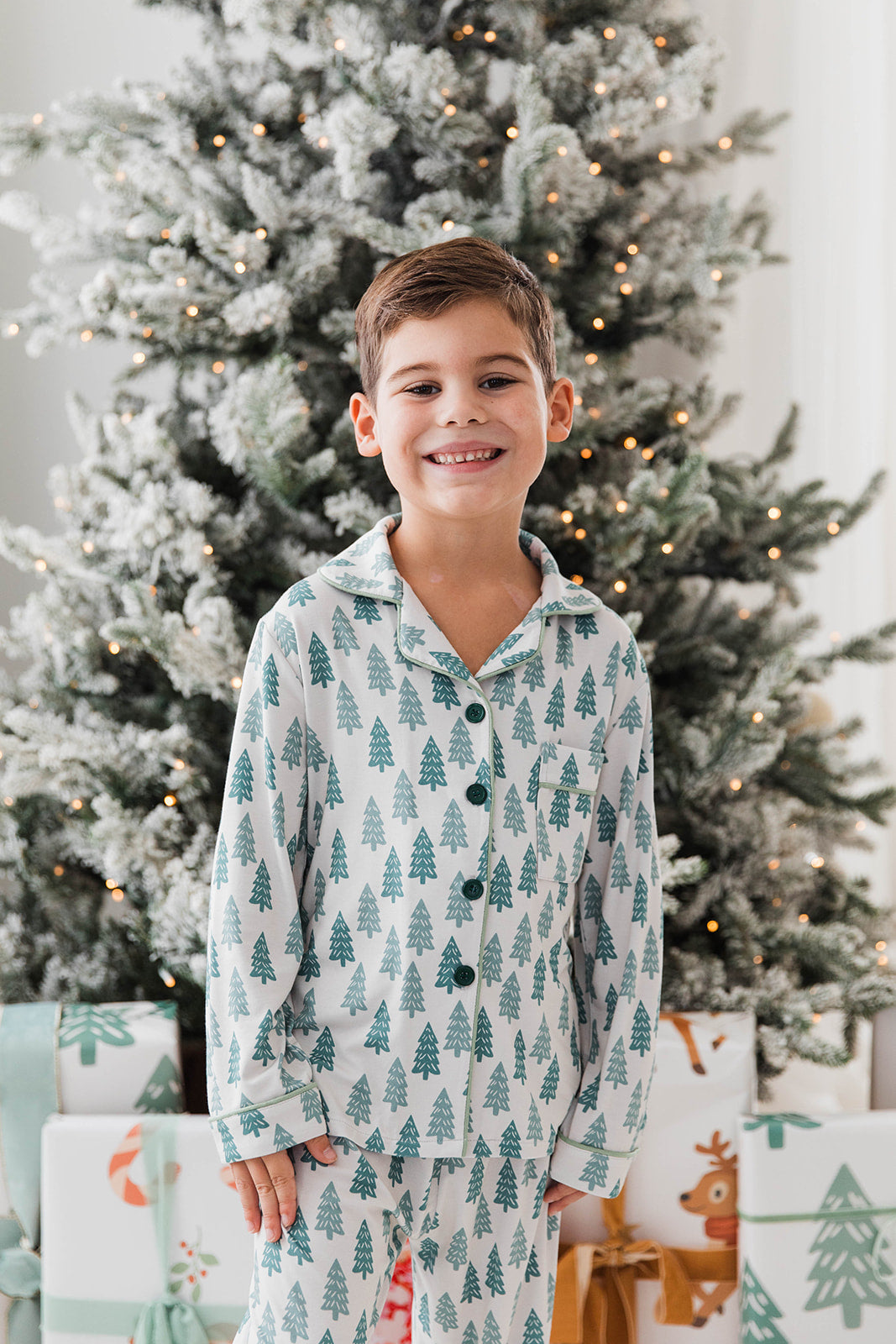 Button Down Set in Evergreen