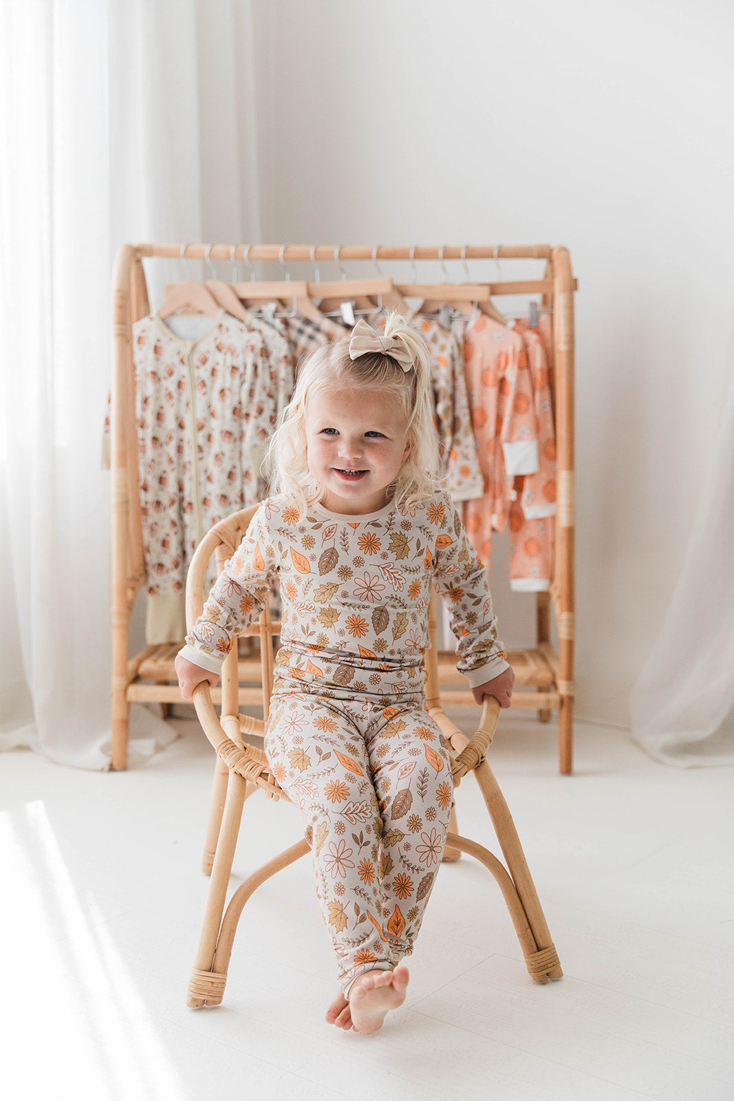 Two Piece Set in Fall Leaves