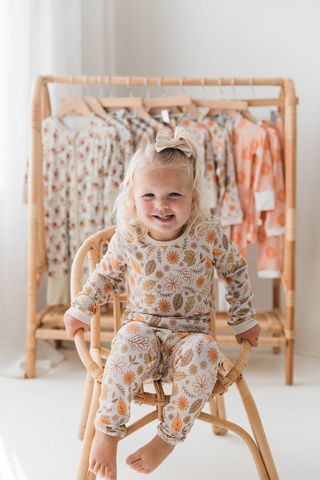 Two Piece Set in Fall Leaves