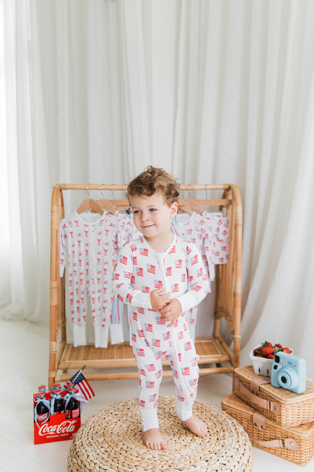 Zippered Romper in Old Glory