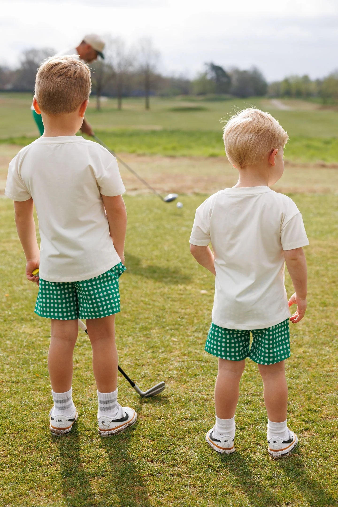 Mini Power Short - Golf Green Gingham