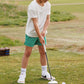 Mini Power Short - Golf Green Gingham