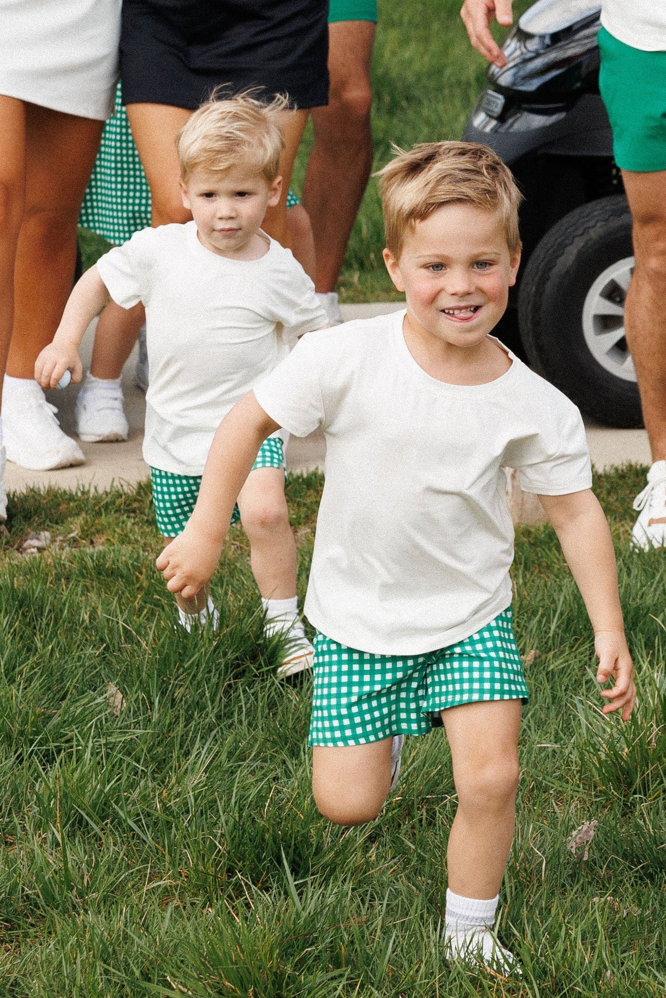 Mini Power Short - Golf Green Gingham