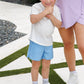 Mini Power Short - Coastal Blue Gingham