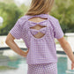 Tied with a Bow Set - Lilac Gingham